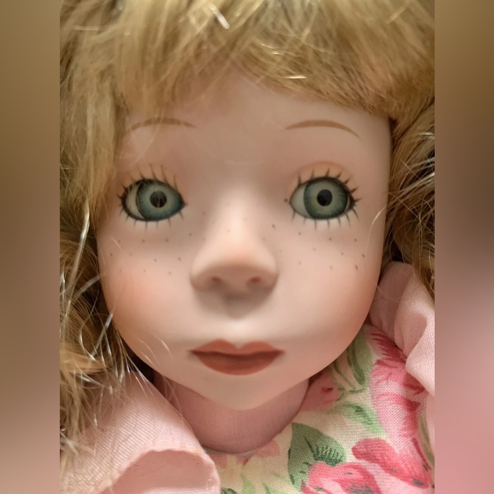 Dynasty Porcelain Doll Collectible Anna Collection Jenny Butterfly Net 1988 rare - Picture 2 of 12